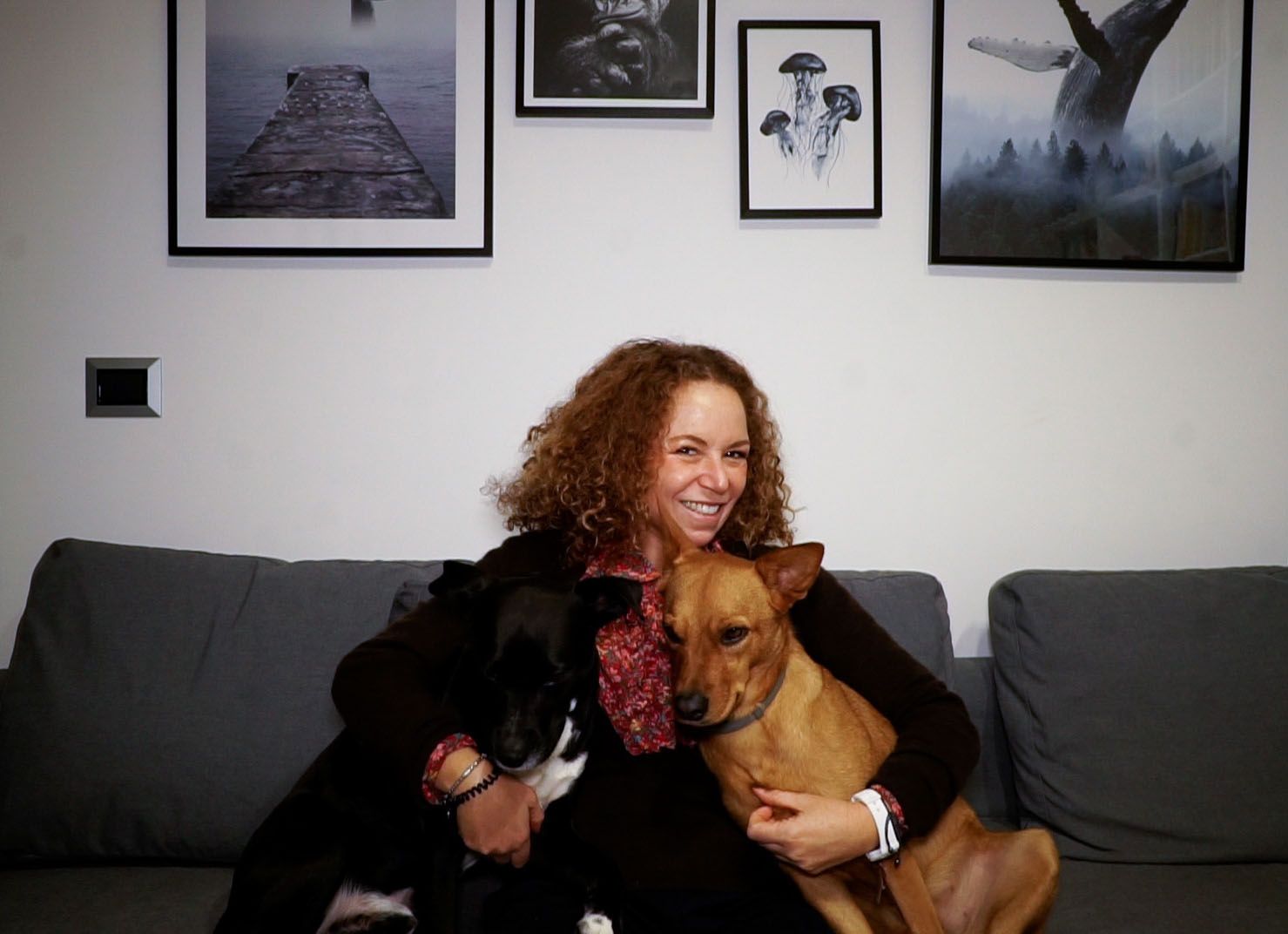 francesca di pietro con i suoi cani