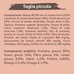Crocchette con Maiale fresco, Patate e Piselli per Cane Adulto di taglia piccola - Composizione